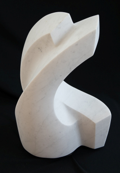 “The Grieving”, 2015, 18″ marble by Mike Cook