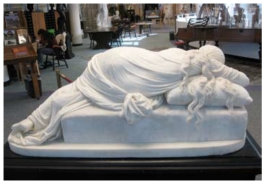 "Beatrice Cenci", Marble (back), by Harriet Hosmer
