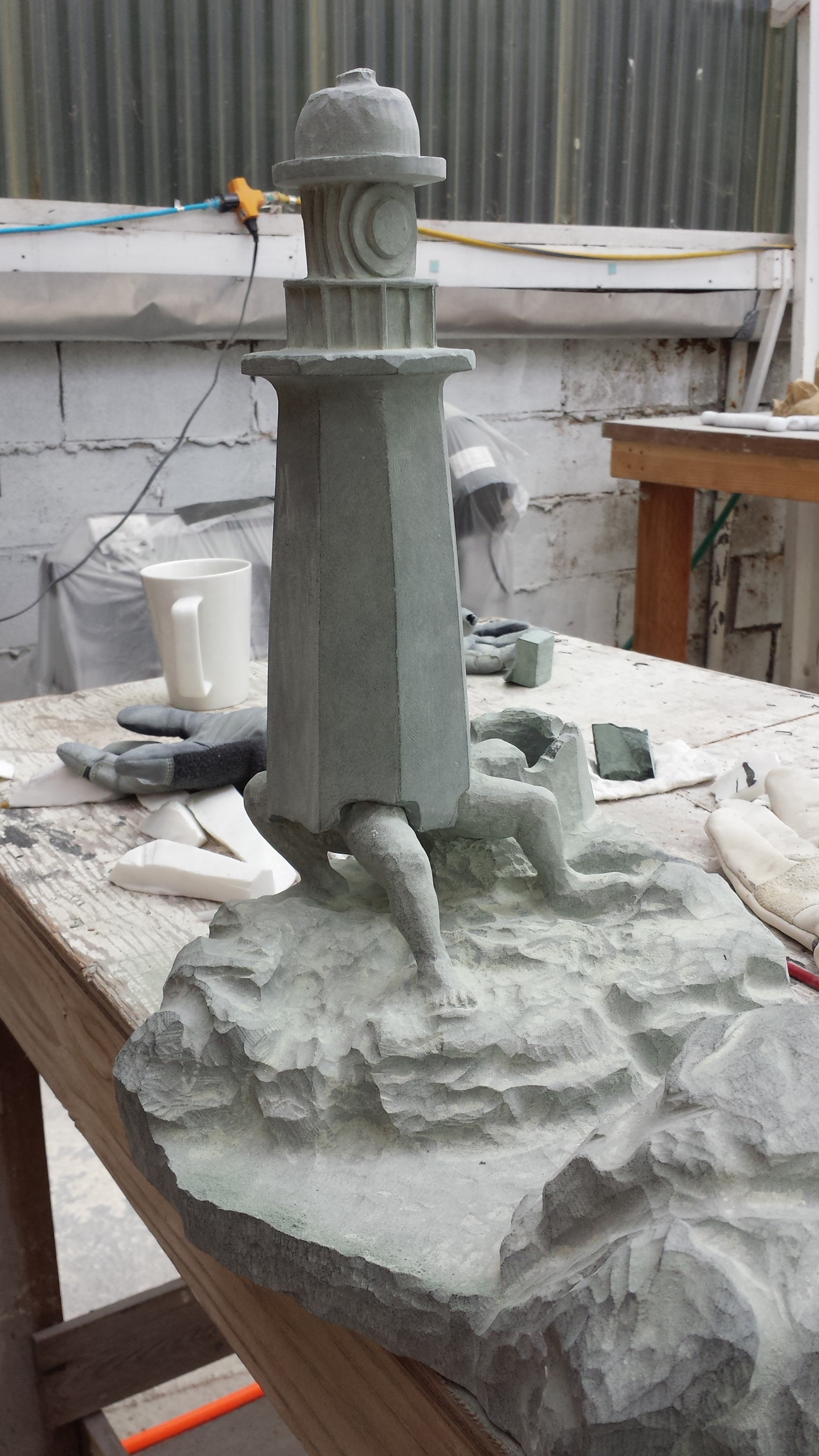 The stone carving almost finished