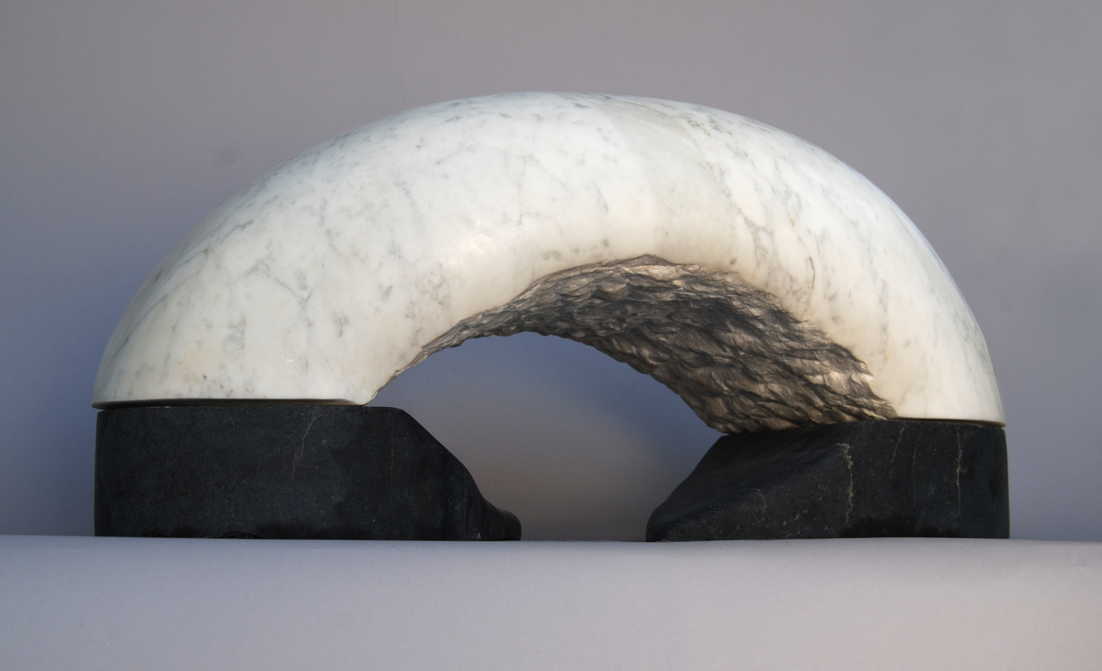 Ken Barnes “Stretch”, 24” X 11” X 11”, 2013, white marble