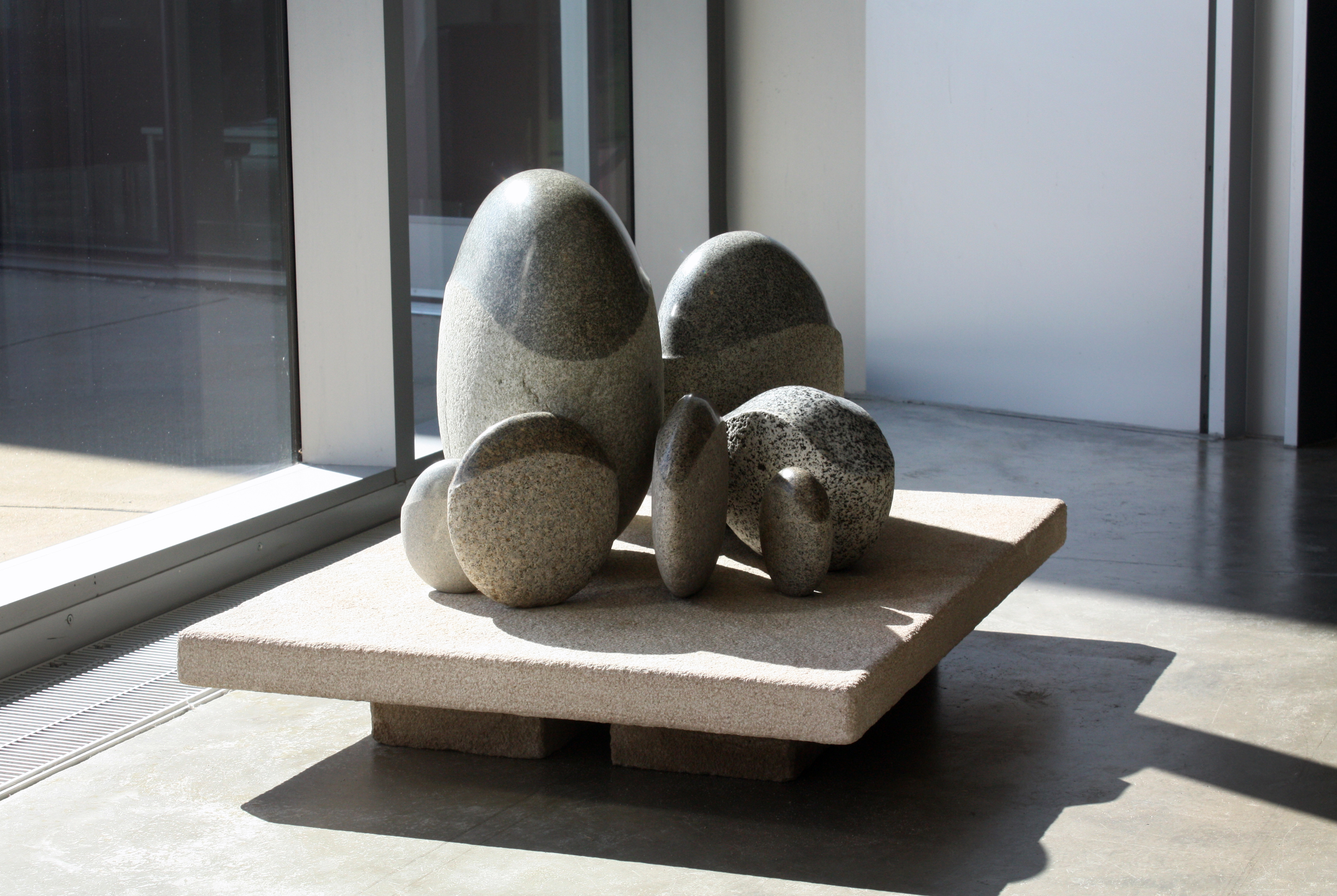 'Tribe of the River and Hills'  - 2012 - 27 x 37 x 24 inches - Skykomish River Granites on Indiana Limestone