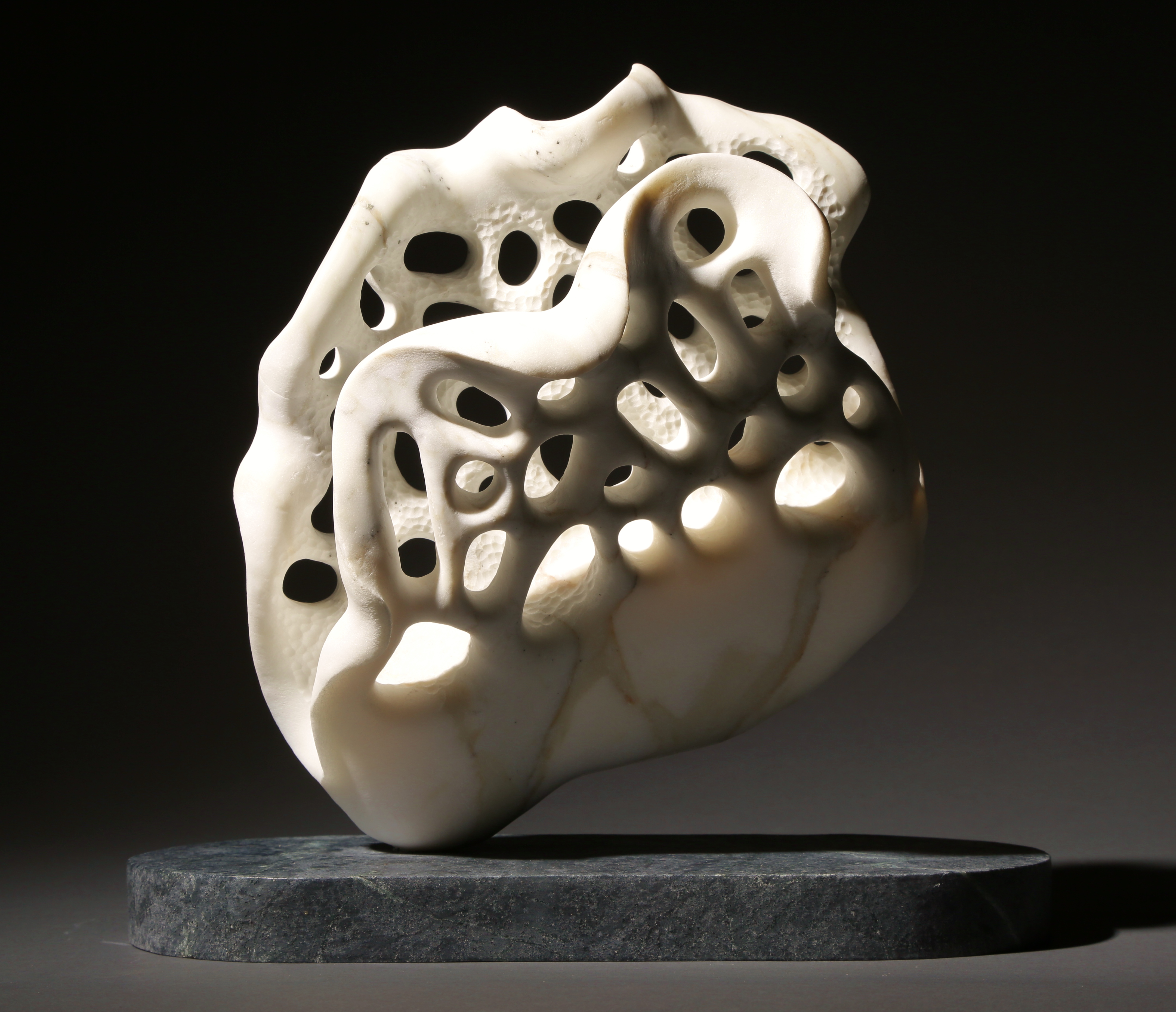 “Coral Lips”, 10 inches high, Calacatta Gold marble, private collection
