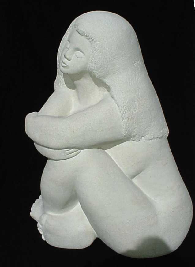 ISABEL 18 inches high limestone by Barbara Davison