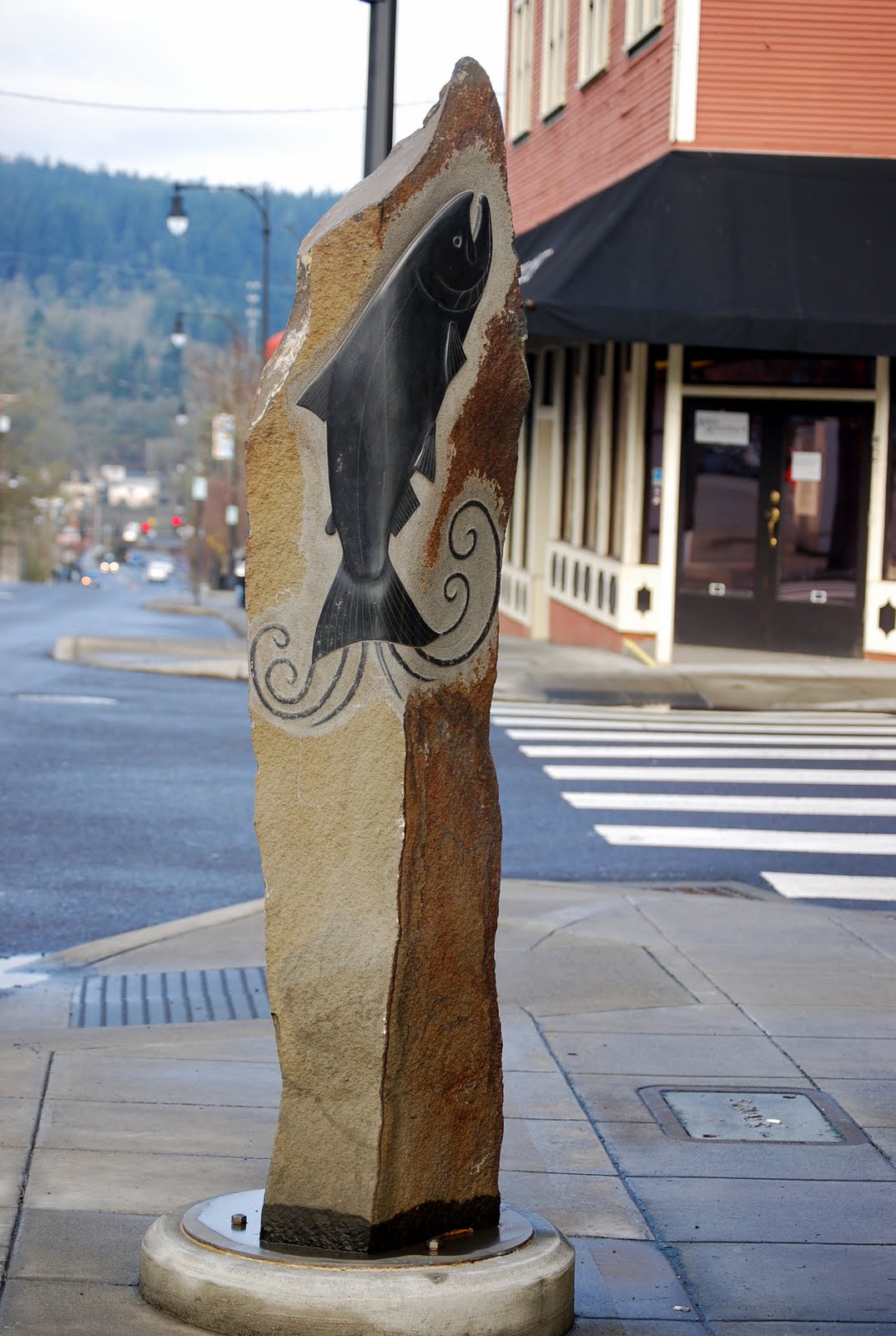 "River Dance" Basalt by Craig Breitbach, Shown in Oregon City