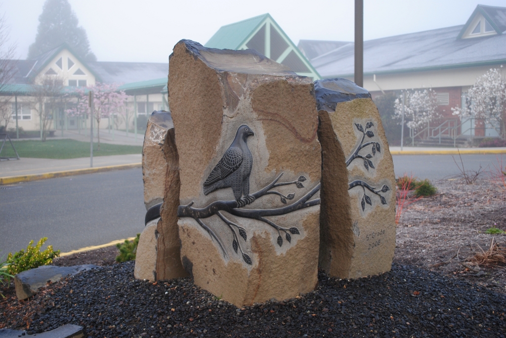 "Falcon Pride", by Craig Breitbach, shown at Fall City Elementary School