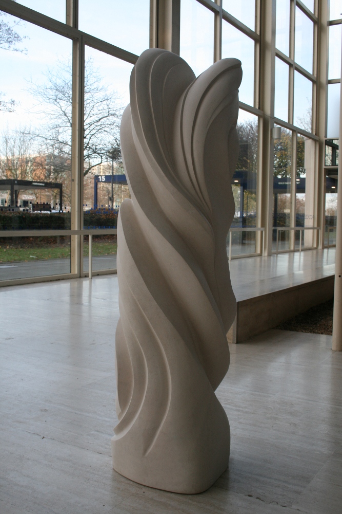 'Wave', 6'6" x 20" x 20', Semi-Rijo Portugese Limestone, Frederic Chevarin