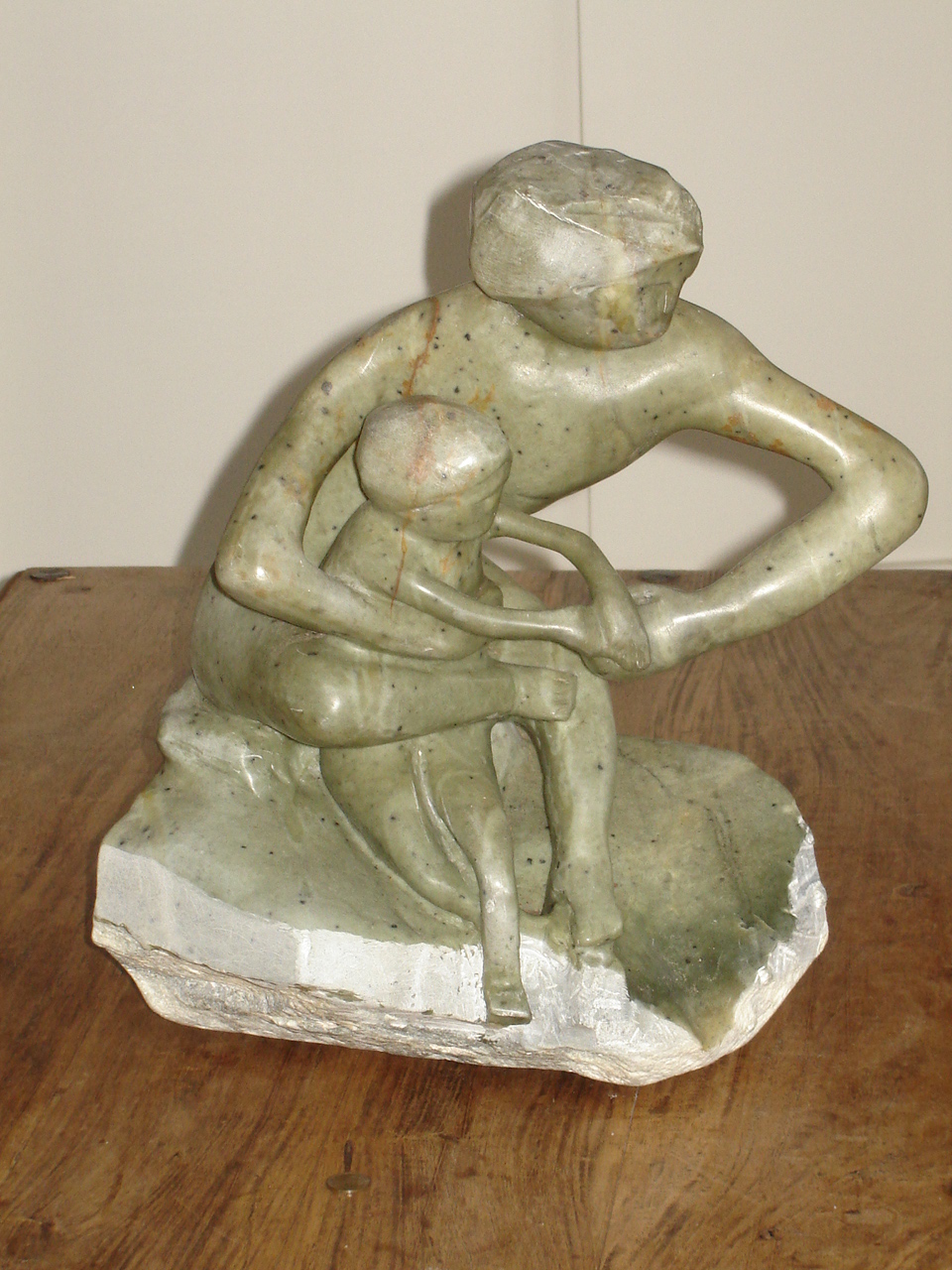 'Father and Son', Soapstone, 2007 Dirk Van Der Minne