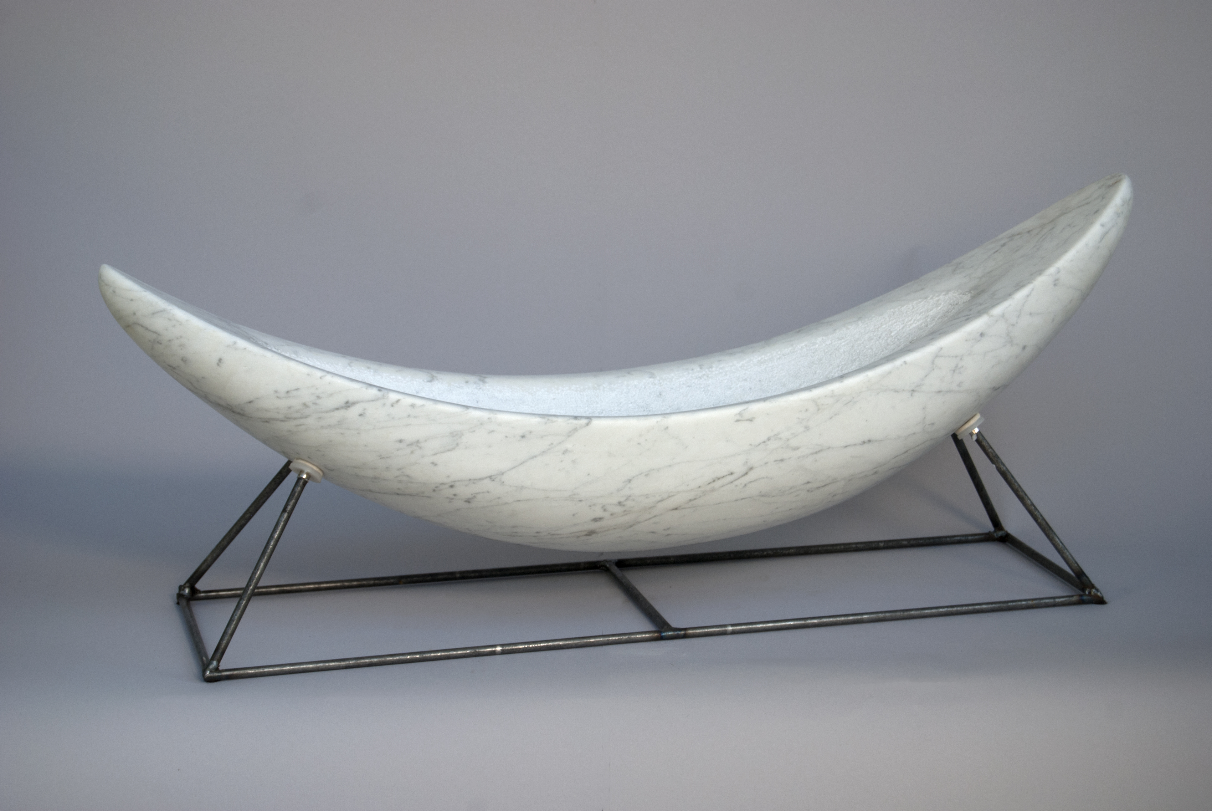 Ken Barnes “Cradle”, 33” X 12” X 9”, 2013, Carrara marble