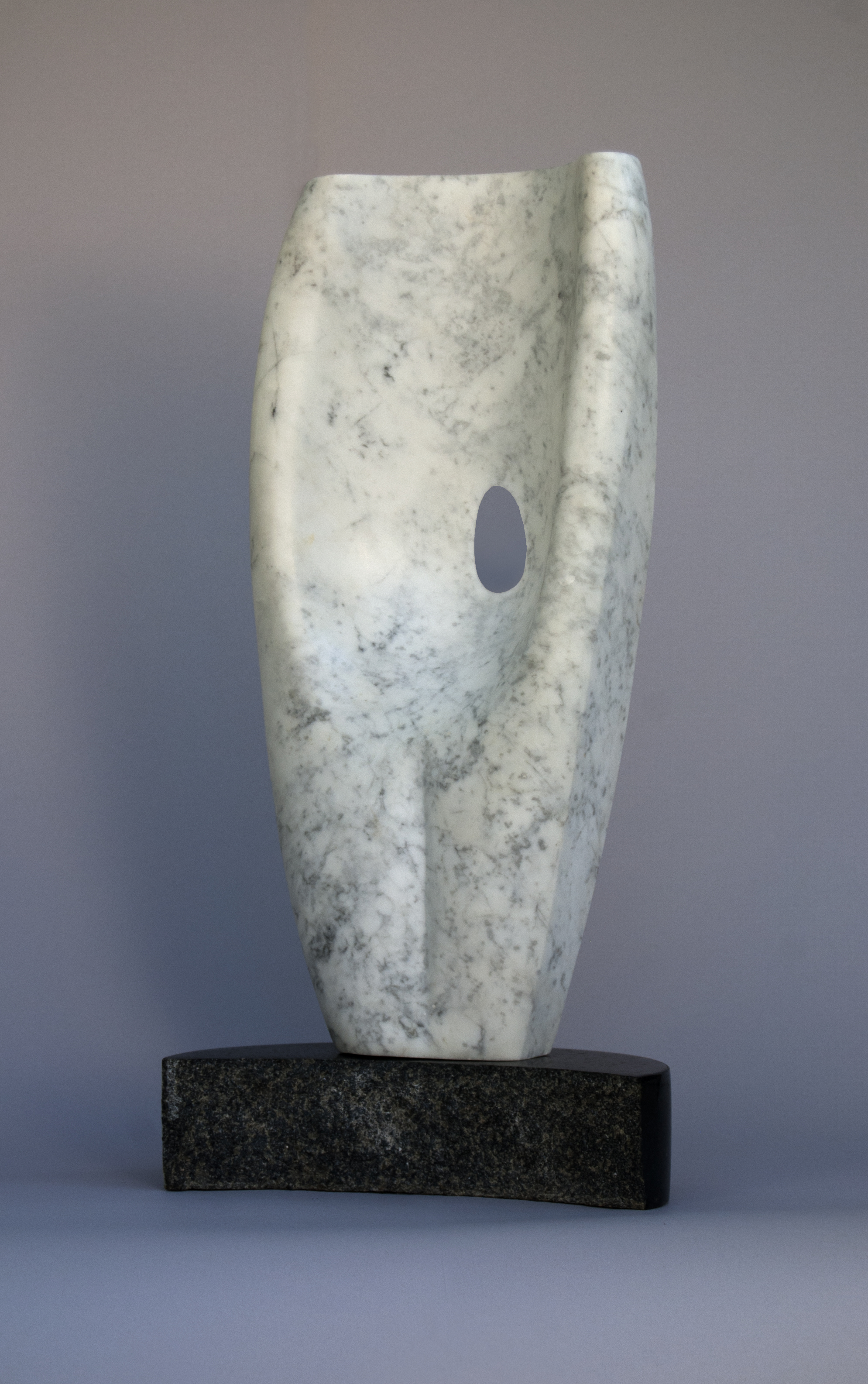 Ken Barnes, “Corona”, 24” X 12” X 5”, 2013, white marble