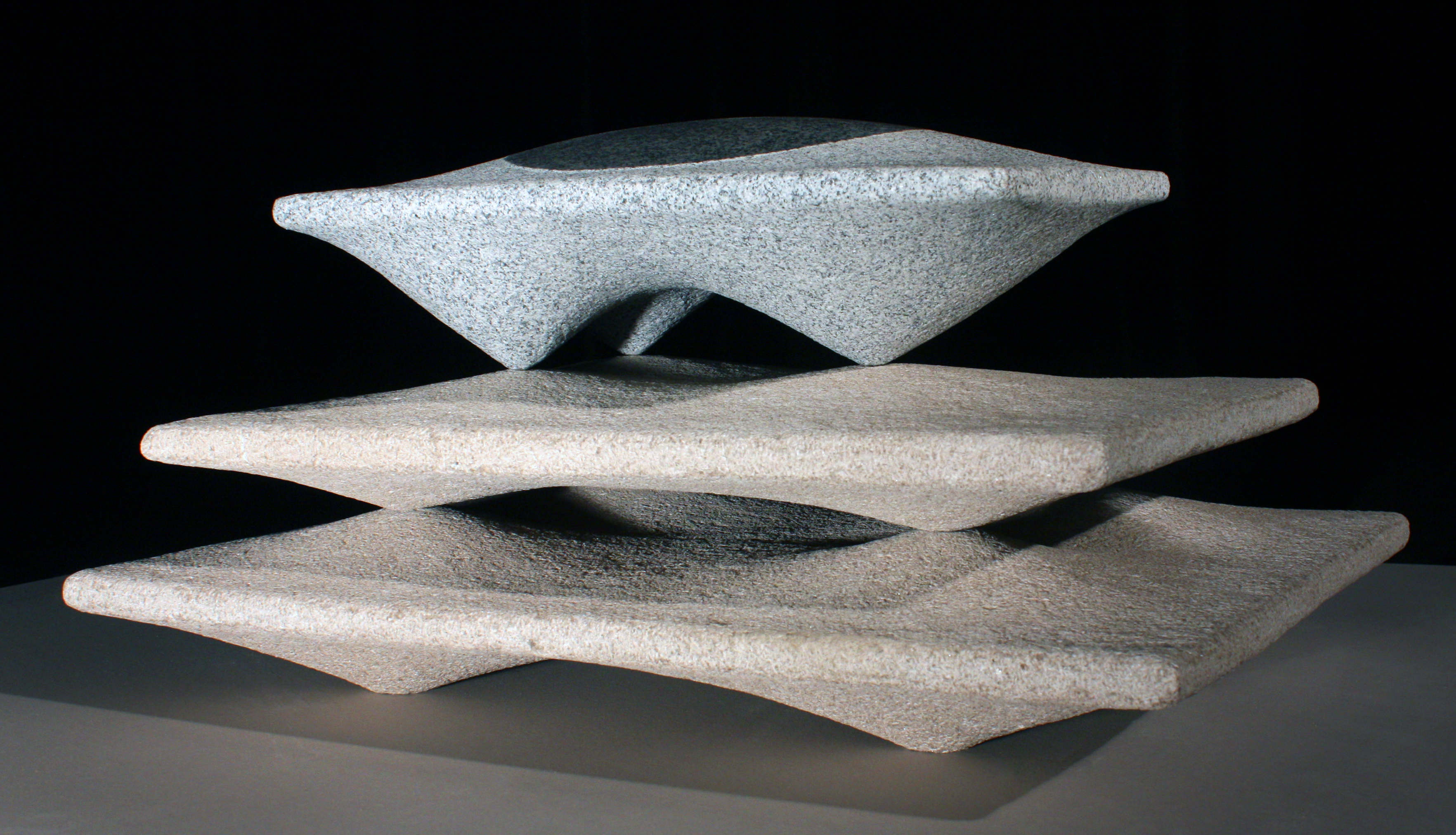  'Tiered Horizon'  - 2013 - 24 x 18 x 12 Inches - Granite on Indiana Limestone