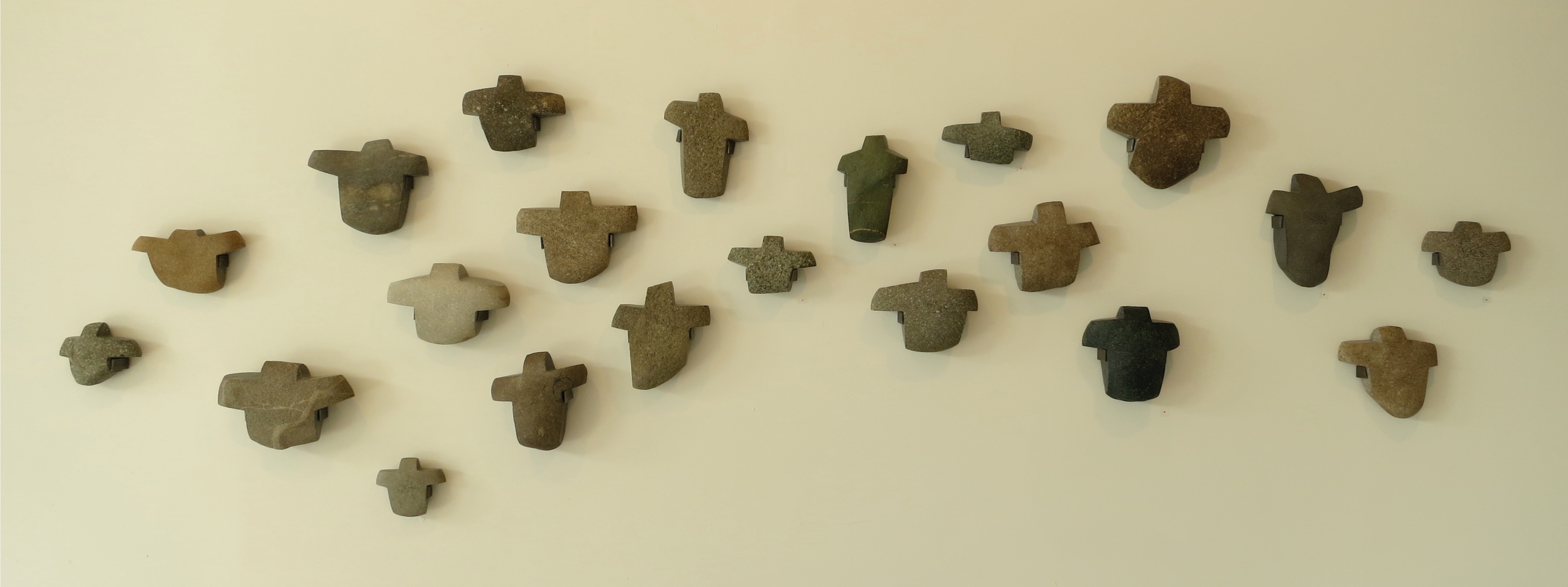 Chest Pieces. River Stones, 35” H x 4” D x 102” W, Bob Leverich
