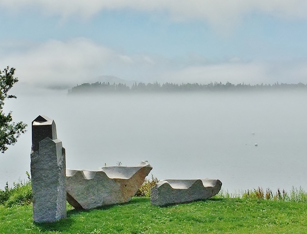 •	Home and Away, Lavender Gray Maine Granite, 9’-2” H x 7’-10” W x 22’-10” W, Bob Leverich