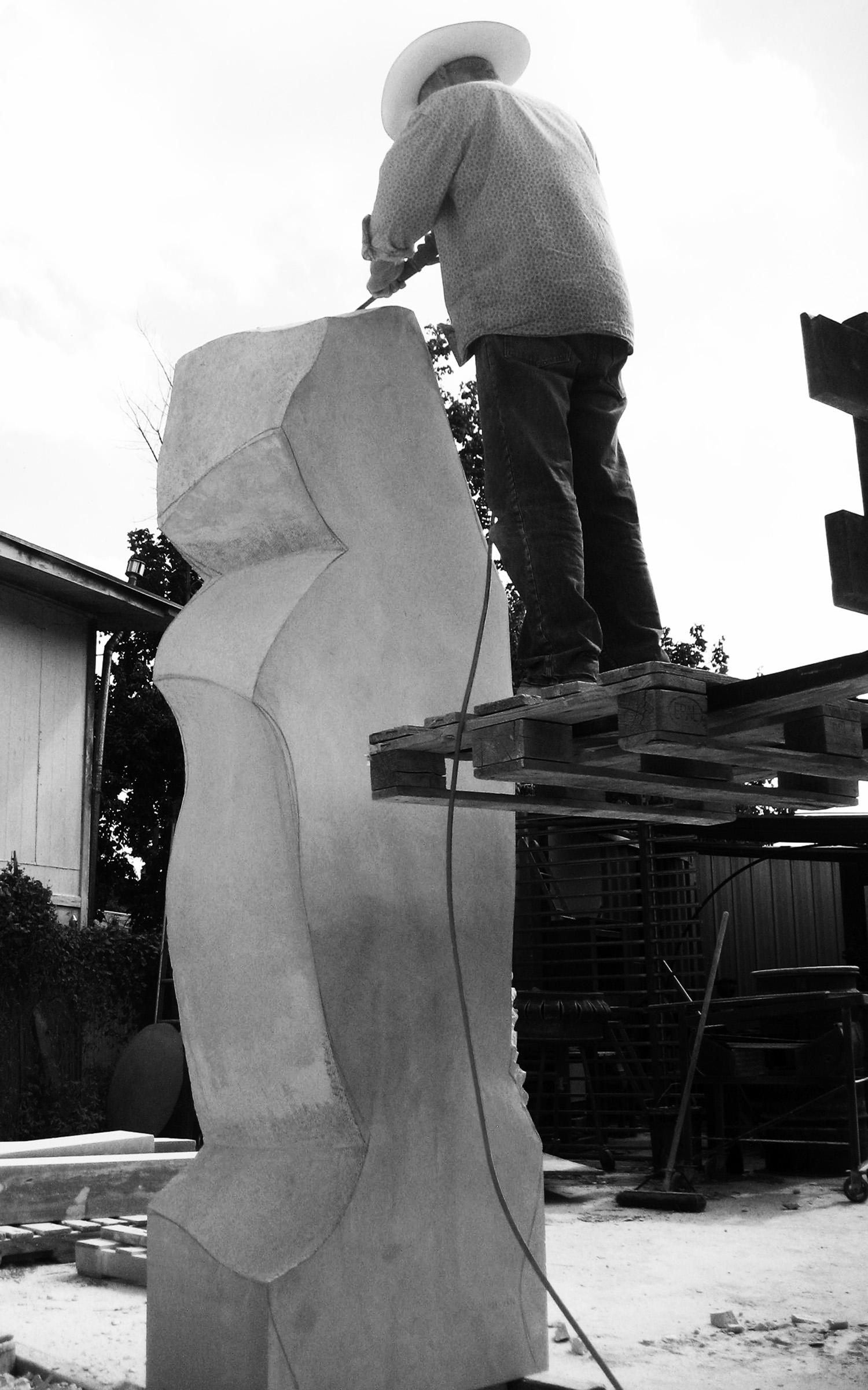 Bill-of-Rights Monument for Arizona Capitol in progress, Amendment #9, 2012 - Photo: Holly Kincannon