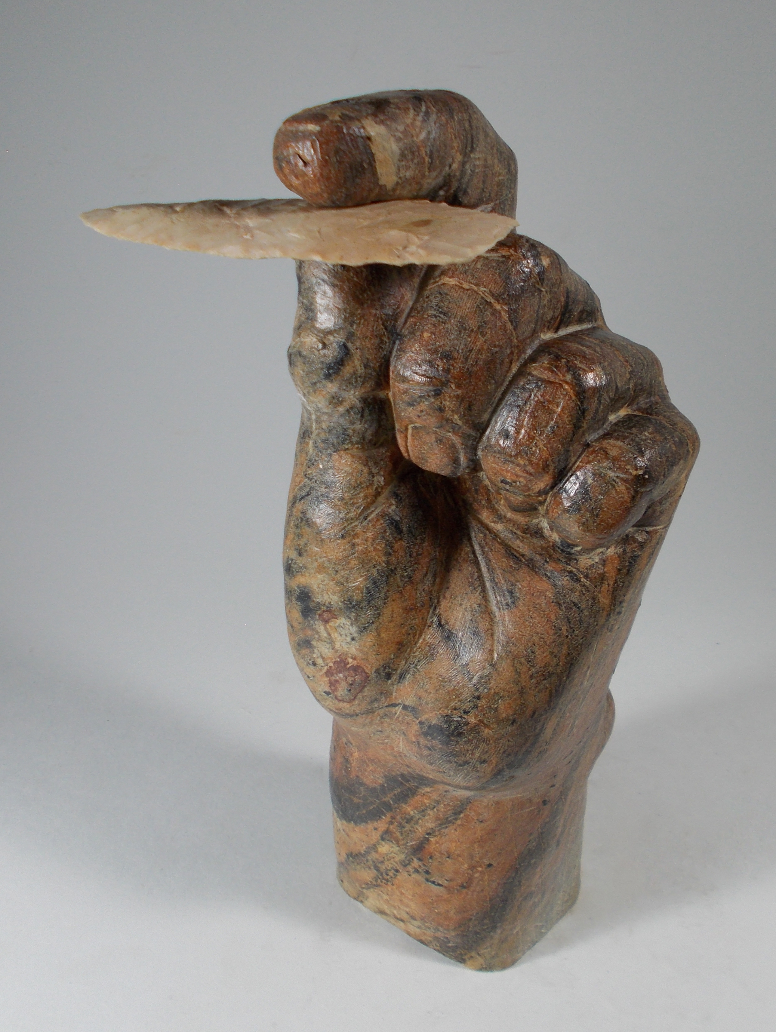 Echoes, by Carole Duree Soapstone and Burlington Chert, 3" x 9" x 2"