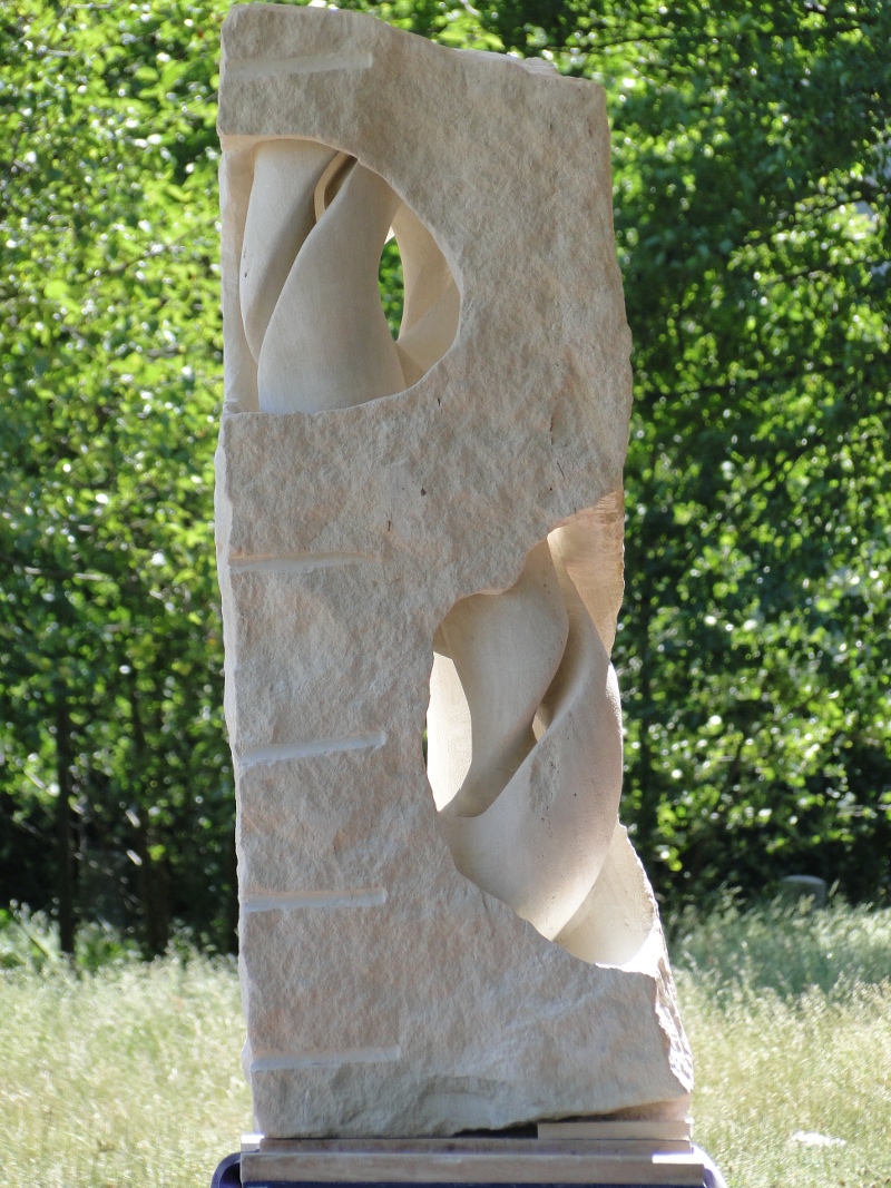 ‘Trefoil Knot With Attached Ring’, French Sandstone, 128 Cm X 65 Cm X 57 Cm, 2011 