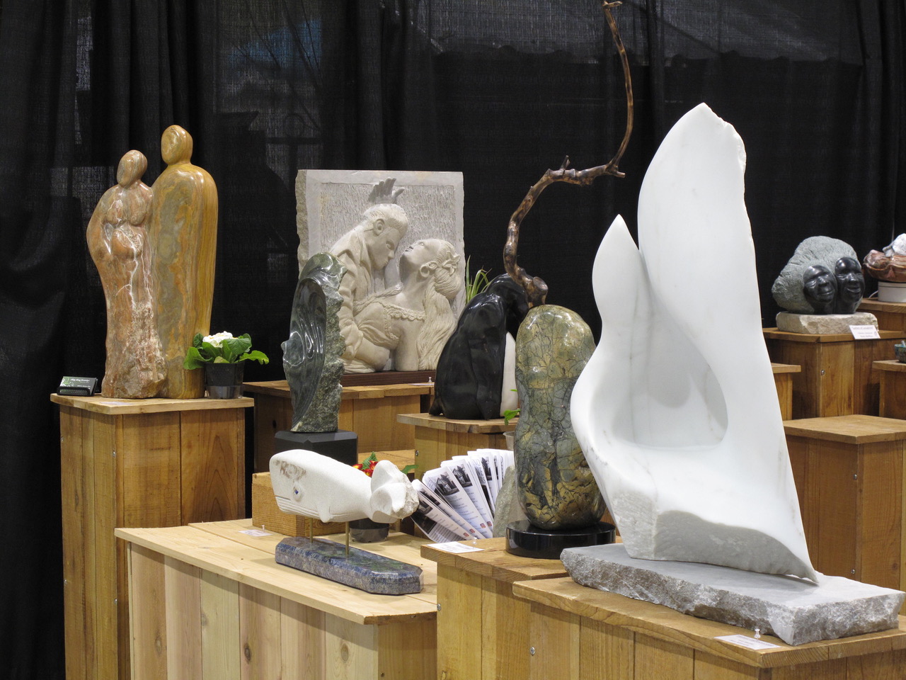 Several of the sculptures on display in the NWSSA booth this year.
